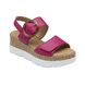 Lotus Wedge Sandals - Fuchsia Leather - ULP268/62 CAMMIE FLATFORM